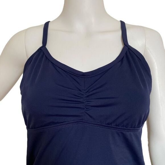 Melika Tankini Top and Bottoms Blue Sz L Made in USA NWT - Picture 4 of 15